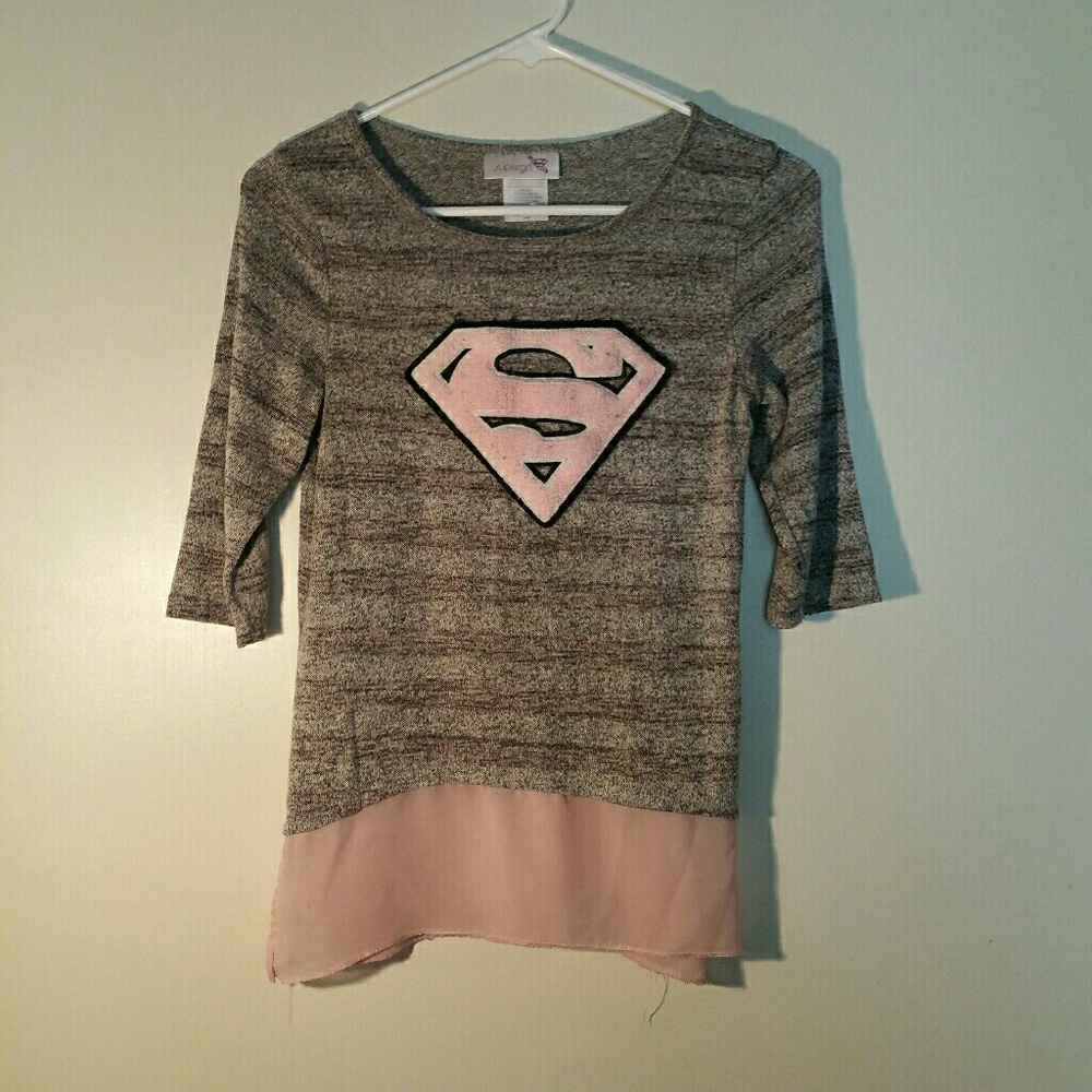 3X20  DC comic super girl girls pj top